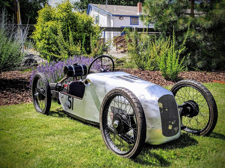 A CycleKart styled after a 1927 Nash Legion racer